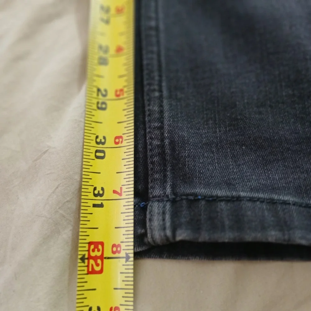 Mugsy Mags Jeans Mens 35x32 Black Slim Straight Stretch FLX4NKG-35X32